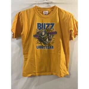 Disney Store BUZZ LIGHTYEAR T Shirt Youth Medium Y2K Yellow